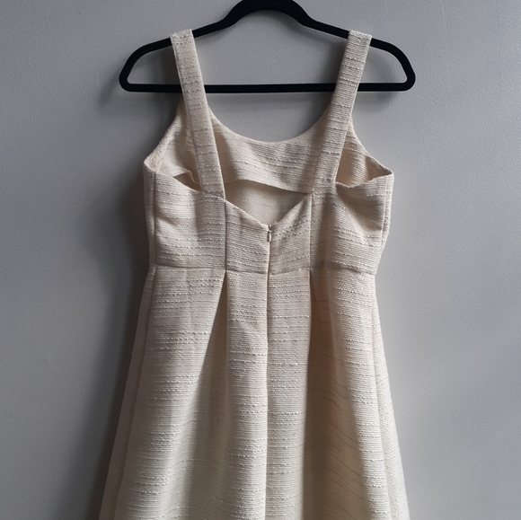 Linen A Line Shift Dress | M | Cream Ivory - Picture 2 of 9